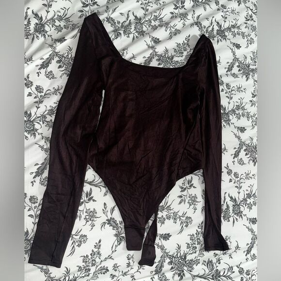 Lululemon wunder most Square neck long sleeve espresso size medium - Picture 1 of 3